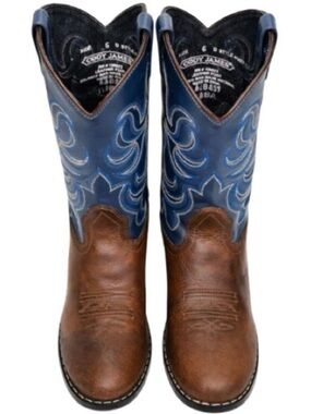 Cody James Brown & Blue Western Cowboy Boots Men’s Size 6D Leather Like New
